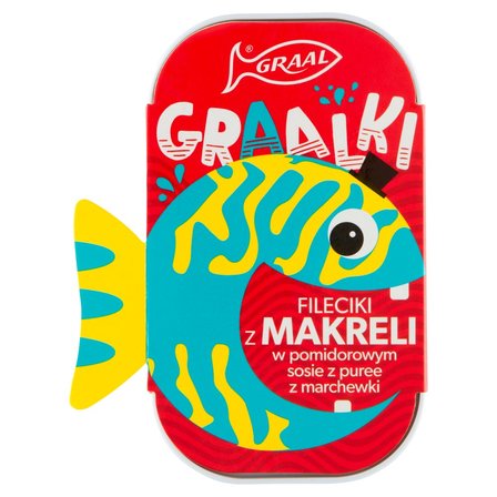 GRAAL Graalki Fileciki z makreli w pomidorowym sosie z puree z marchewki 110 g (1)