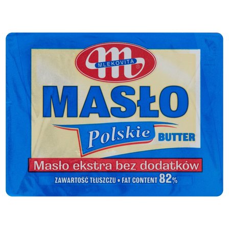 Mlekovita Masło Polskie ekstra bez dodatków 82% 200 g (1)