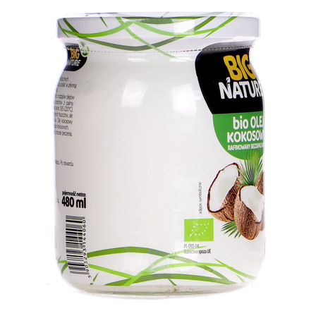 Big Nature Bio olej kokosowy rafinowany bezzapachowy 480 ml (11)