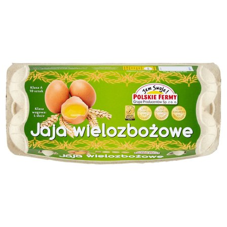 Jaja wielozbożowe z chowu klatkowego L 10 sztuk (1)