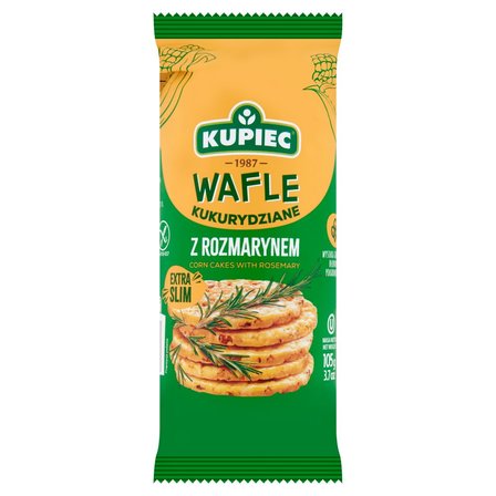 Kupiec Wafle kukurydziane z rozmarynem extra cienkie 105 g (20 sztuk) (1)