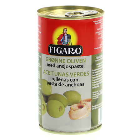 Figaro Zielone oliwki nadziewane pastą anchois 350 g (6)