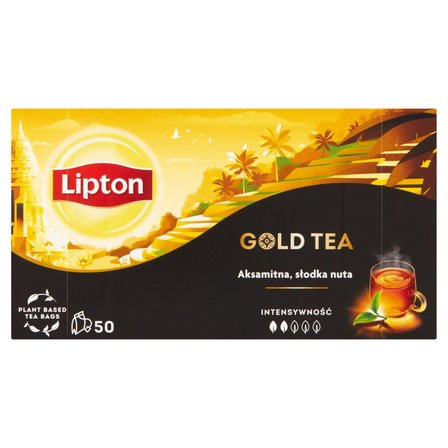 Lipton Gold Tea Herbata czarna aromatyzowana 75 g (50 torebek) (1)