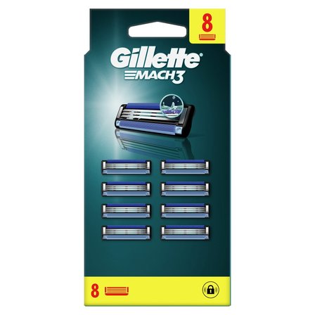 Gillette Mach3 Ostrza wymienne do maszynki do golenia dla mężczyzn, 8 ostrza wymienne (1)