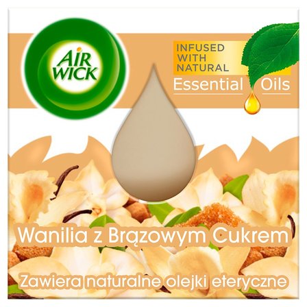 Air Wick Essential Oils Infusion Świeczka o zapachu wanilia z brązowym cukrem 105 g (3)