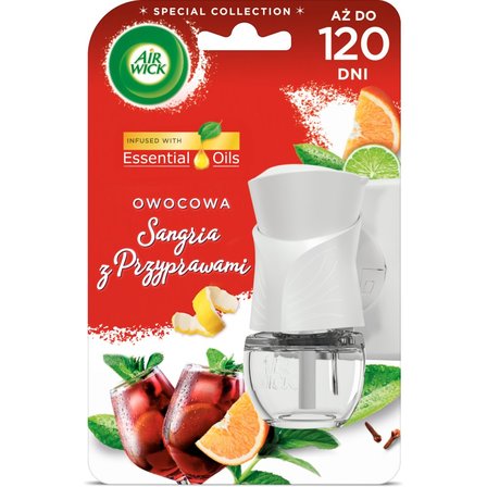 Air Wick Essential Oils Elektryczny odświeżacz i wkład owocowa sangria z przyprawami 19 ml (2)