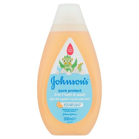 Johnson's Pure Protect Płyn do kąpieli i mycia ciała 2w1 500 ml (1)