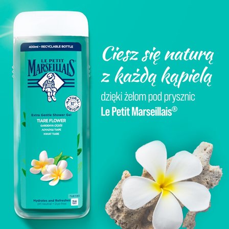 Le Petit Marseillais Żel pod prysznic kwiat Tiare 400 ml (2)