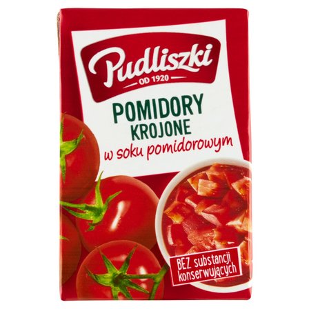 Pudliszki Pomidory krojone w soku pomidorowym 390 g (1)