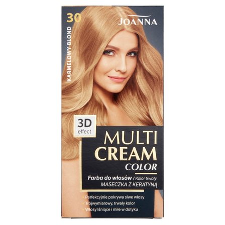 Joanna Multi Cream Color Farba do włosów karmelowy blond 30 (1)