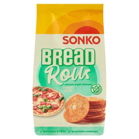 Sonko Bread Rolls Pieczone krążki chlebowe o smaku pizzy 70 g (1)