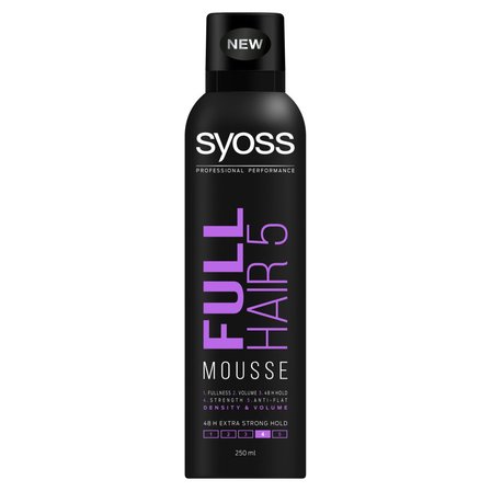 Syoss Full Hair 5 Pianka do włosów zwiększająca objętość ekstramocna 250 ml (1)