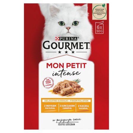 Gourmet Mon Petit Intense Karma dla kotów delikatne kawałki w pysznym sosie 6 x 50 g (1)