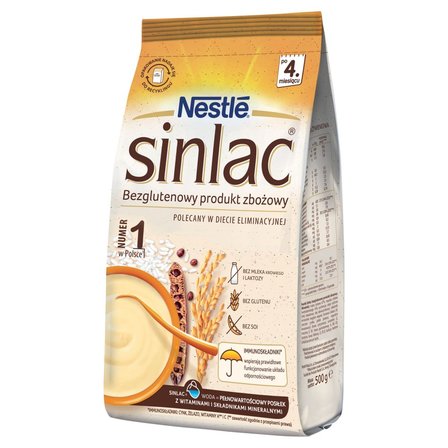 Nestlé Sinlac Bezglutenowy produkt zbożowy po 4. miesiącu 500 g (1)