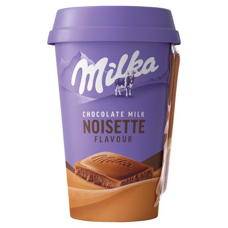 Milka Napój mleczny z czekoladą Milka o smaku orzechów laskowych 220 ml (1)