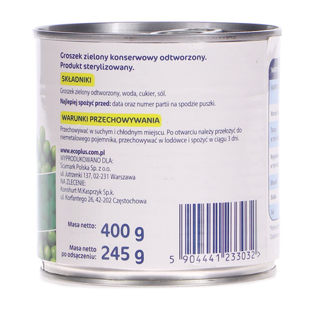 Eco+ groszek konserwowy 400g (4)