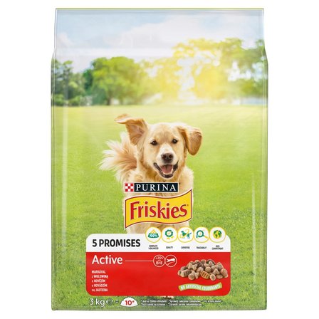 Friskies 5 Promises Active Karma dla dorosłych psów z wołowiną 3 kg (1)