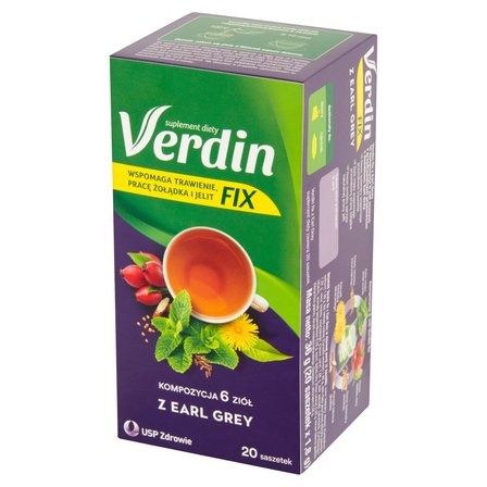 Verdin Fix Suplement diety kompozycja 6 ziół z earl grey 36 g (20 x 1,8 g) (2)