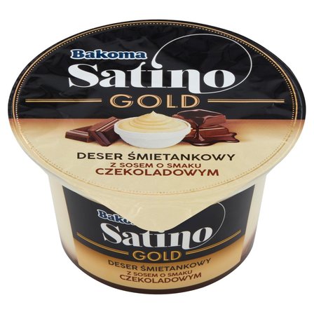 Bakoma Satino Gold Deser śmietankowy z sosem o smaku czekoladowym 135 g (2)
