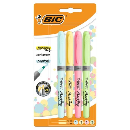 BiC Marking Pastel Kieszonkowy zakreślacz 4 sztuki (1)