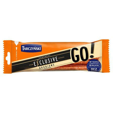 Tarczyński Kabanosy Exclusive Go! drobiowe z wieprzowiną 50 g (1)