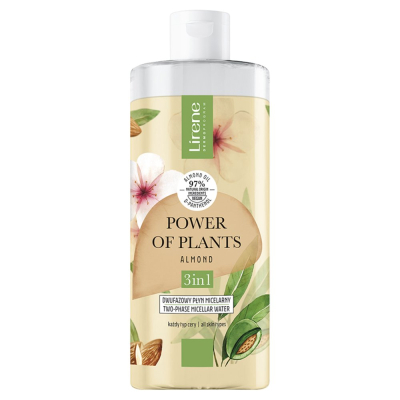 Lirene Power of Plants Almond Dwufazowy płyn micelarny 400 ml (1)