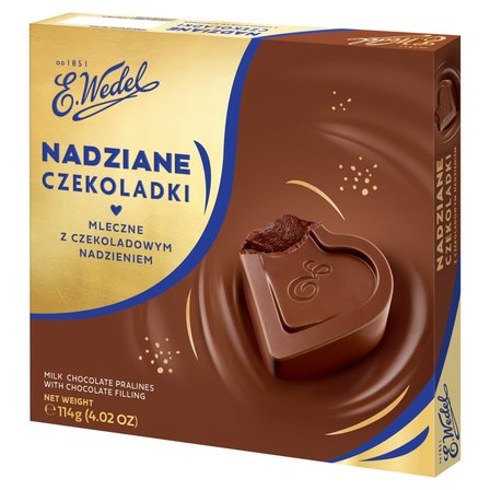 E. Wedel Nadziane czekoladki mleczne z czekoladowym nadzieniem 114 g (1)