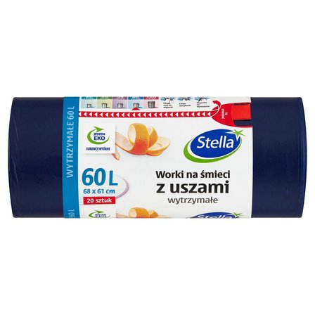 Stella Worki na śmieci z uszami 60 l 20 sztuk (1)