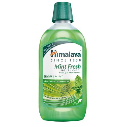 Himalaya Odświeżający płyn do płukania jamy ustnej Mint Fresh 450 ml (1)