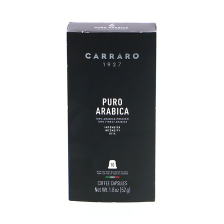 CARRARO MIESZANKA KAWY MIELONEJ I PALONEJ PURO ARABICA 10 KAPSUŁEK (1)