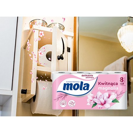 Mola White Papier toaletowy kwitnąca magnolia 8 rolek (2)