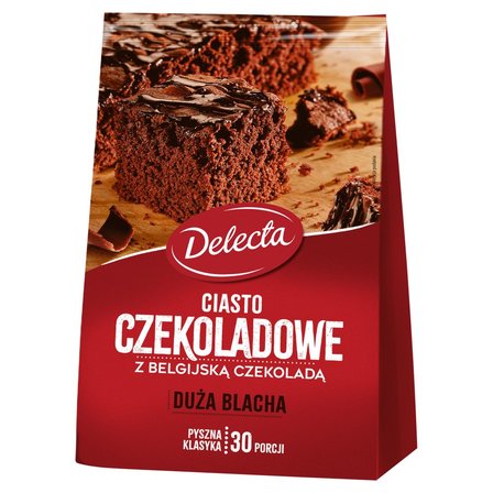 Delecta Duża Blacha Ciasto czekoladowe z belgijską czekoladą mieszanka do przygotowania ciasta 670 g (1)