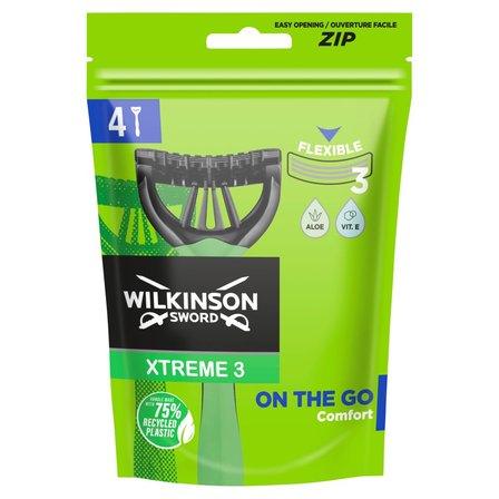 Wilkinson Sword Xtreme3 On the Go Jednorazowe maszynki 4 sztuki (1)