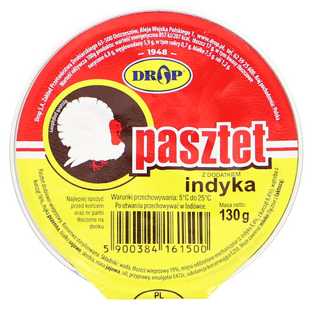 DROP PASZTET Z DODATKIEM INDYKA 130G (1)