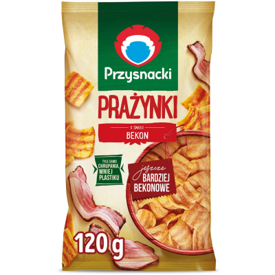 Przysnacki Prażynki o smaku bekon 120 g (1)