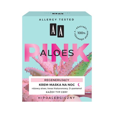 AA Aloes Pink regenerujący krem-maska na noc 50 ml (4)