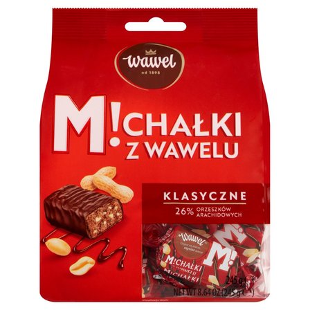 Wawel Michałki z Wawelu Cukierki w czekoladzie klasyczne 245 g (1)