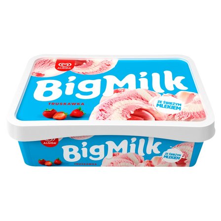 Big Milk Truskawka Lody 900 ml (1)