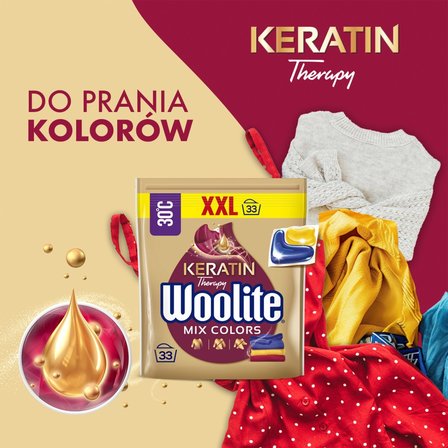 Woolite Keratin Therapy Kapsułki do prania do kolorów 660 g (33 prania) (3)