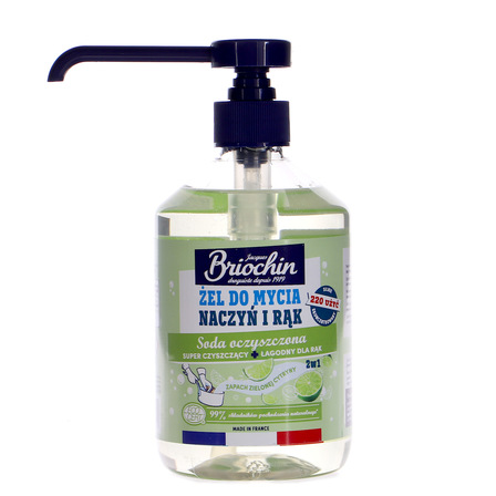 Briochin żel do mycia naczyń i rąk soda oczyszczona zapach zielonej cytryny  500ml (1)