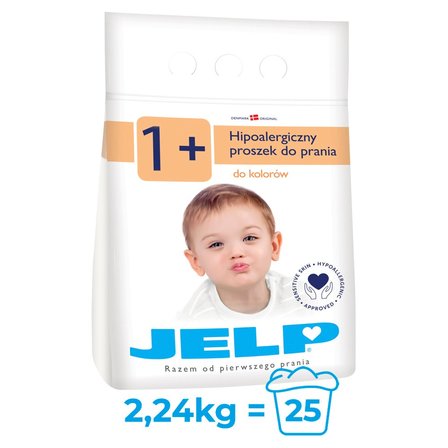 JELP 1+ Hipoalergiczny proszek do prania do kolorów 2,24 kg (28 prań) (2)