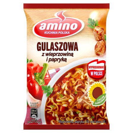 Amino Zupa błyskawiczna gulaszowa z wieprzowiną i papryką 59 g (1)