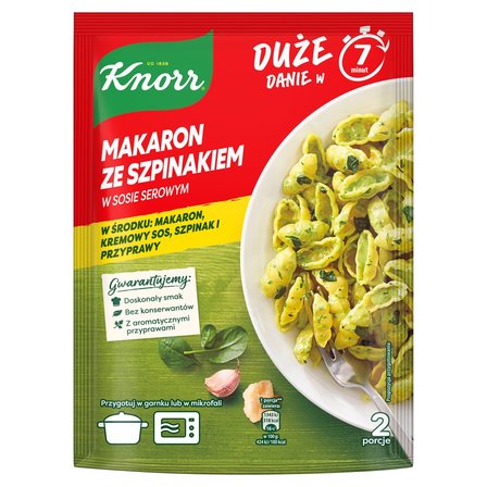 Knorr Makaron ze szpinakiem w sosie serowym 160 g (1)