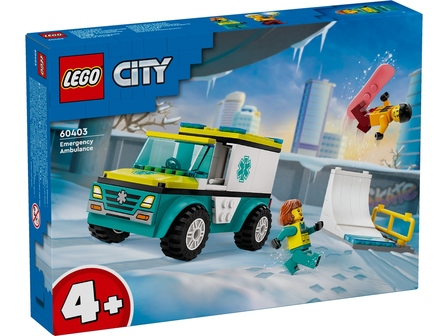 60403 LEGO City Great Vehicles Karetka i snowboardzista (1)