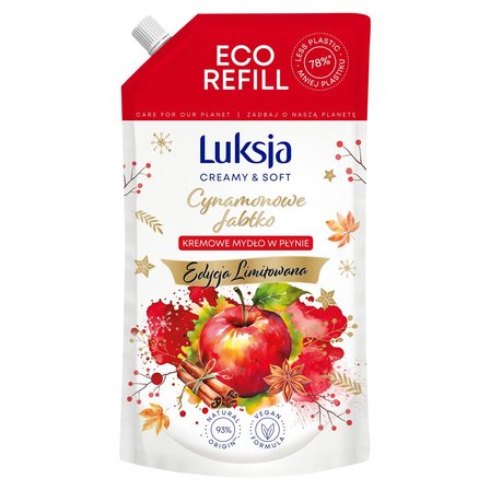 Luksja Creamy & Soft Kremowe mydło w płynie cynamonowe jabłko 900 ml (1)