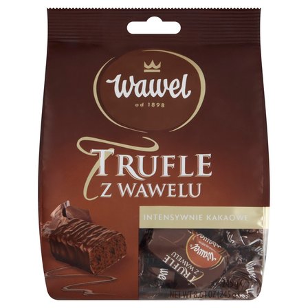 Wawel Trufle z Wawelu Cukierki kakaowe o smaku rumowym w czekoladzie 245 g (1)
