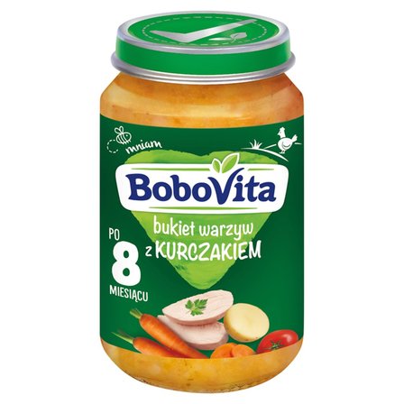 BoboVita Bukiet warzyw z kurczakiem po 8 miesiącu 190 g (1)