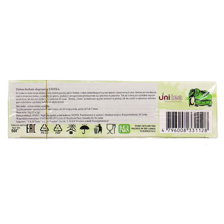 Unitea green tea zielona herbata ekspresowa 25x2g (4)