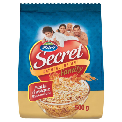 Melvit Secret Family Płatki owsiane błyskawiczne 500 g (1)