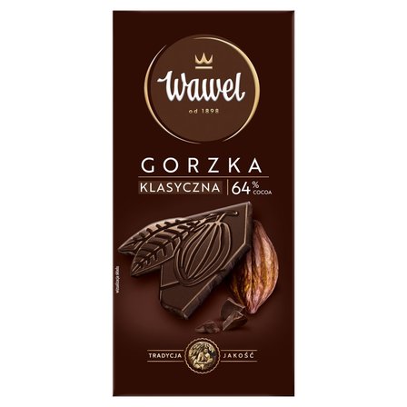 Wawel Czekolada gorzka 64 % cocoa klasyczna 90 g (1)